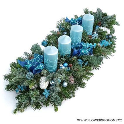 Adventní svícen modrý