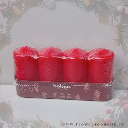 Adventní svíčky červené Bolsius