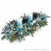 Vánoční svícen advent modré svíčky černé svíčky